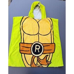 Teenage Mutant Ninja Turtles Raphael Vintage Kids Towel Robe Beach  Bib Bath